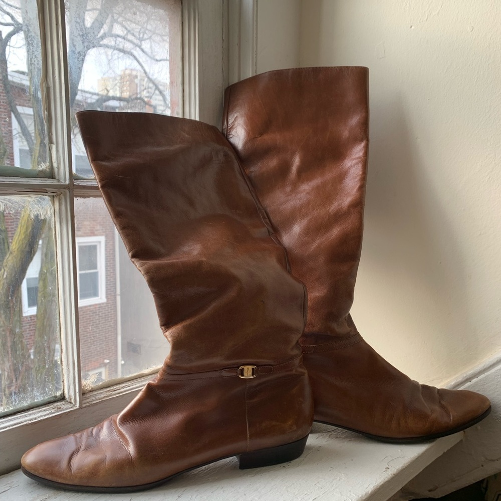 Vintage Ferragamo Brown Boots